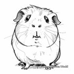 Funny Guinea Pig Coloring Pages for Kids 2