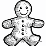 Giant Gingerbread Man Coloring Pages 1