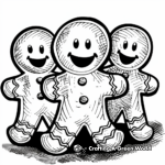 Gingerbread Man and Friends Coloring Pages 1