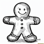 Gingerbread Man and Friends Coloring Pages 2