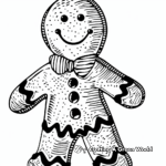 Gingerbread Man Cookie Coloring Pages 1