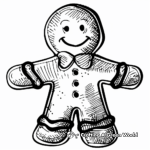 Gingerbread Man Cookie Coloring Pages 2