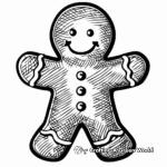 Gingerbread Man Cookie Coloring Pages 4