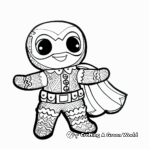 Gingerbread man superhero coloring pages 3