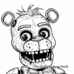 Golden Freddy Fazbear Coloring Pages 1
