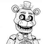 Golden Freddy Fazbear Coloring Pages 2