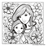 Hand-Drawn Mother's Day Picture Coloring Pages 3