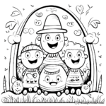 Happy Easter Banner Coloring Sheets 1