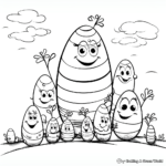 Happy Easter Banner Coloring Sheets 2