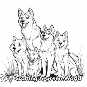 Dog Family Coloring Pages - Free & Printable!