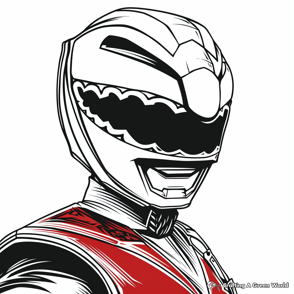 Power Ranger for Beginners Coloring Page | Easy Drawing Guides