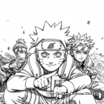 Iconic Scenes from Naruto Shippuden Coloring Pages 1