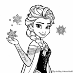 Icy Elsa Coloring Pages 1