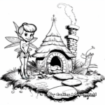 Idyllic Pixie Hollow: Tinkerbell's Home Coloring Pages 1