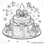 Intricate Birthday Present Coloring Pages for Adults 1
