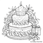 Intricate Birthday Present Coloring Pages for Adults 3