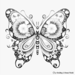 Intricate Designs of Buckeye Butterfly Coloring Pages 4