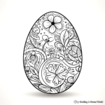 Intricate Easter Egg Design Coloring Pages 1