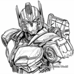 Intricate Optimus Prime Coloring Pages for Adults 1