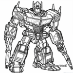 Intricate Optimus Prime Coloring Pages for Adults 2