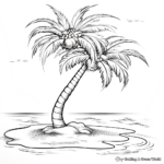 Island with Palm Trees Coloring Pages 3