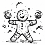 Juggling Gingerbread Man Coloring Pages 1