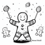 Juggling Gingerbread Man Coloring Pages 3