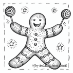 Juggling Gingerbread Man Coloring Pages 4