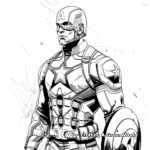 Kid-Friendly Animated Captain America Coloring Pages 1