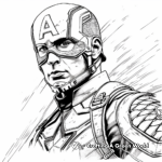 Kid-Friendly Animated Captain America Coloring Pages 2