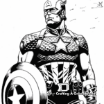 Kid-Friendly Animated Captain America Coloring Pages 3