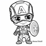 Kid-Friendly Animated Captain America Coloring Pages 4