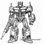 Kid-Friendly Animated Optimus Prime Coloring Pages 3