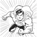 Kid-Friendly Cartoon Superman Coloring Pages 1