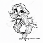 Kid-Friendly Sassy Siren Mermaid Coloring Pages 1