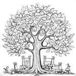 Kid-Friendly Thankful Tree Coloring Pages 4