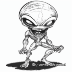 Kids-Friendly Cartoon Alien Coloring Pages 2
