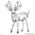 Lively Christmas Reindeer Coloring Pages 4