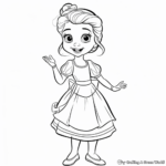 Magical Belle Coloring Page 1