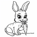Magical Bunny with Carrot Fairy Tale Coloring Pages 1