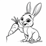 Magical Bunny with Carrot Fairy Tale Coloring Pages 4