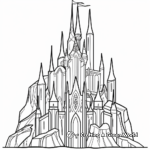 Magical Elsa's Ice Castle Coloring Pages 3