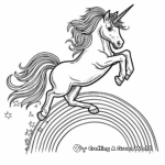 Magical Jumping Unicorn Coloring Pages 1