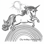 Magical Jumping Unicorn Coloring Pages 2