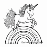 Magical Jumping Unicorn Coloring Pages 3