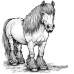 Magnificent Shire Horse Coloring Pages 1