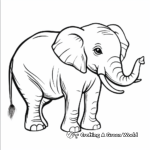 Majestic Elephant Coloring Pages 1