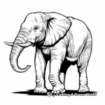 Majestic Elephant Coloring Pages 3