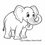 Majestic Elephant Coloring Pages 4