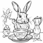 March Hare Having Tea Coloring Pages 3